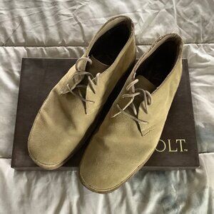 RJ Colt Oscar Camel Oiled Light Tan Suede Boots 10.5M